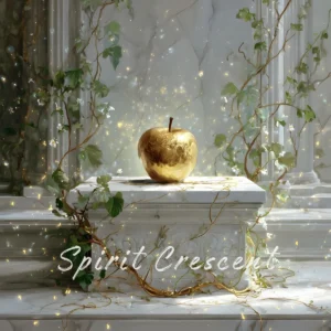 Celestial Golden Apple Offering Loyalty Activation Digital Astral Spiritual Energy Gift Ritual Blessing Devotion Spirit Companion Loved One