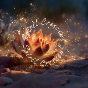 Succulent Flower Glowing Celestial Offering Digital Astral Spiritual Energy Gift Ritual Blessing Devotion for Spirit Companion or Loved Ones in Spirit