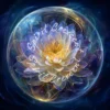 Prismatic Flower Blooming Celestial Offering Digital Astral Spiritual Energy Gift Ritual Blessing Devotion for Spirit Companion or Loved Ones in Spirit