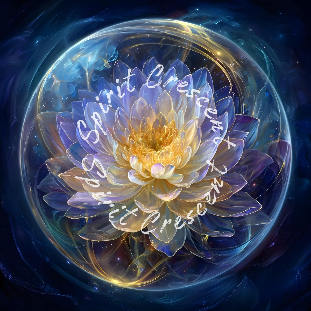 Prismatic Flower Blooming Celestial Offering Digital Astral Spiritual Energy Gift Ritual Blessing Devotion for Spirit Companion or Loved Ones in Spirit