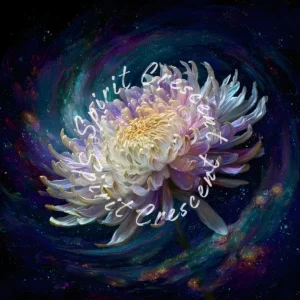 Galaxy Chrysanthemum Blooming Celestial Offering Digital Astral Spiritual Energy Gift Ritual Blessing Devotion for Spirit Companion or Loved Ones in Spirit