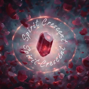 Ruby Heart Crystal Celestial Offering Digital Astral Spiritual Energy Gift Ritual Blessing Devotion for Spirit Companion or Loved Ones in Spirit