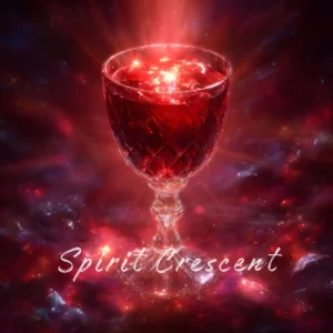 Celestial Red Wine Chalice: Crystal Ritual Offering for Spirit Devotion