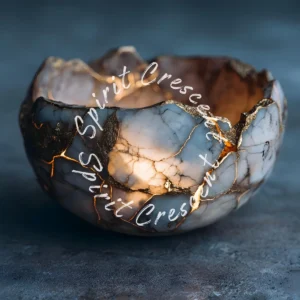 Weathered Offering Bowl - Celestial Energy for Spirit and Devotion