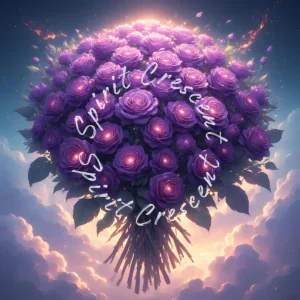 Dark Purple Rose Bouquet Spirit Offering Awaken Desire Intimate Passion Sacred Bond