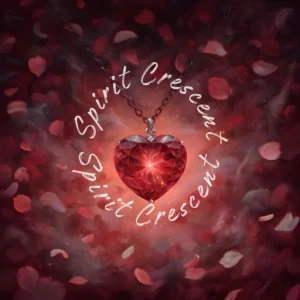 Ruby Heart Necklace Celestial Offering Digital Astral Spiritual Energy Gift Ritual Blessing Devotion for Spirit Companion or Loved Ones in Spirit