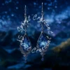Sapphire Earrings Celestial Offering Digital Astral Spiritual Energy Gift Ritual Blessing Devotion for Spirit Companion or Loved Ones in Spirit