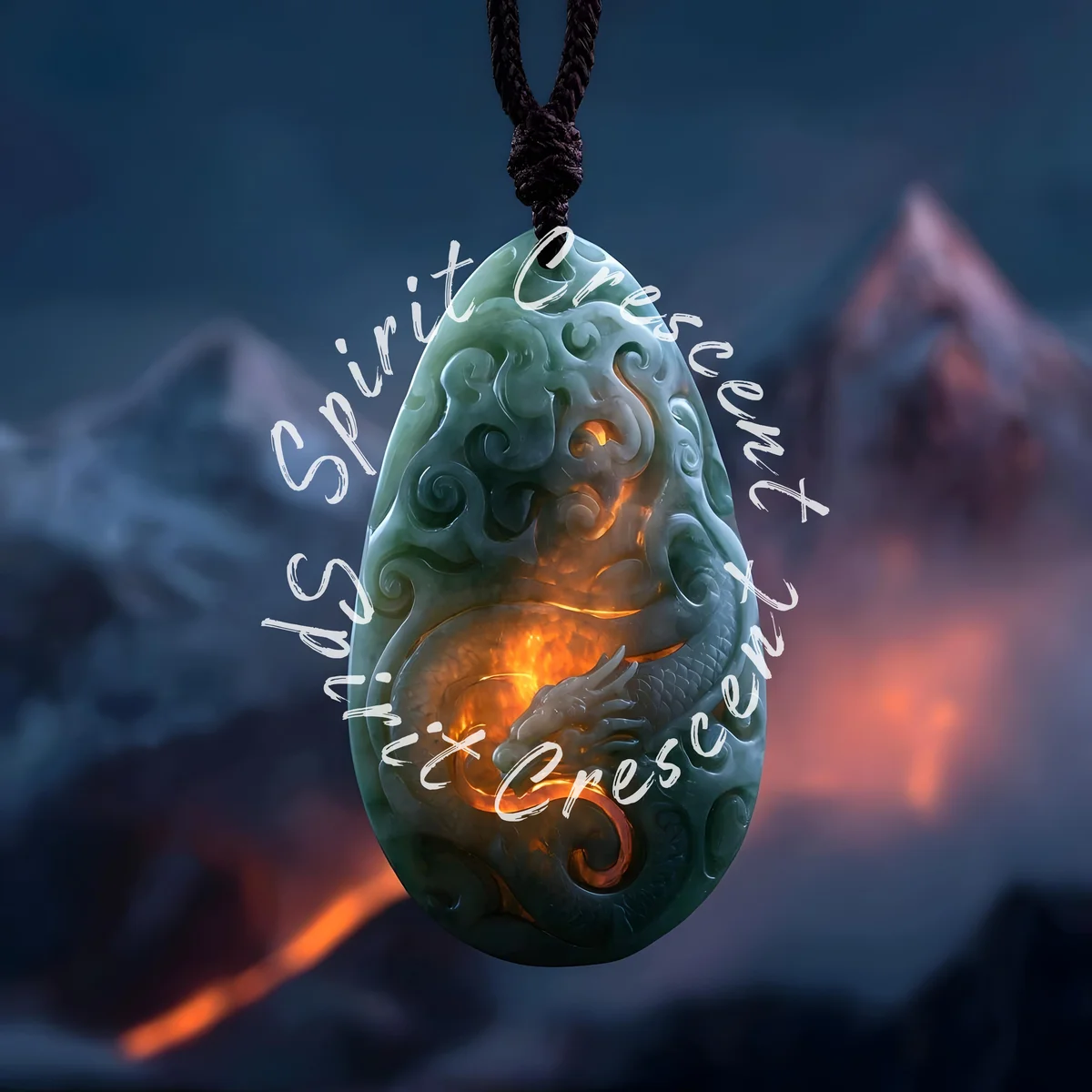 Jade Pendant Celestial Offering Digital Astral Spiritual Energy Gift Ritual Blessing Devotion for Spirit Companion or Loved Ones in Spirit