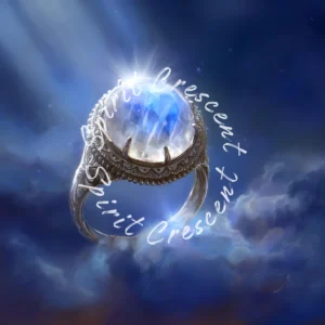 Celestial Moonstone Clarity Ring Offering Digital Astral Spiritual Energy Gift Ritual Blessing Devotion Spirit Companion Loved One in Spirit
