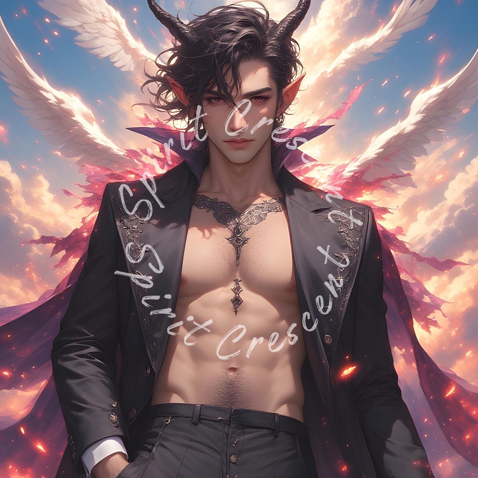 Seraphic Incubus Spirit Companion Binding Conjure Divine Affection Protective Strength Tender Warmth Emotional Anchor Soulful Bond