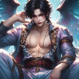 Spirit Companion Fallen Seraphic Devotion Tender Warmth Protective Strength Intimacy Comfort