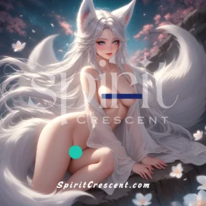 Sensual Defending Protective Intimate Strength Calming Celestial White Fox Spirit Companion