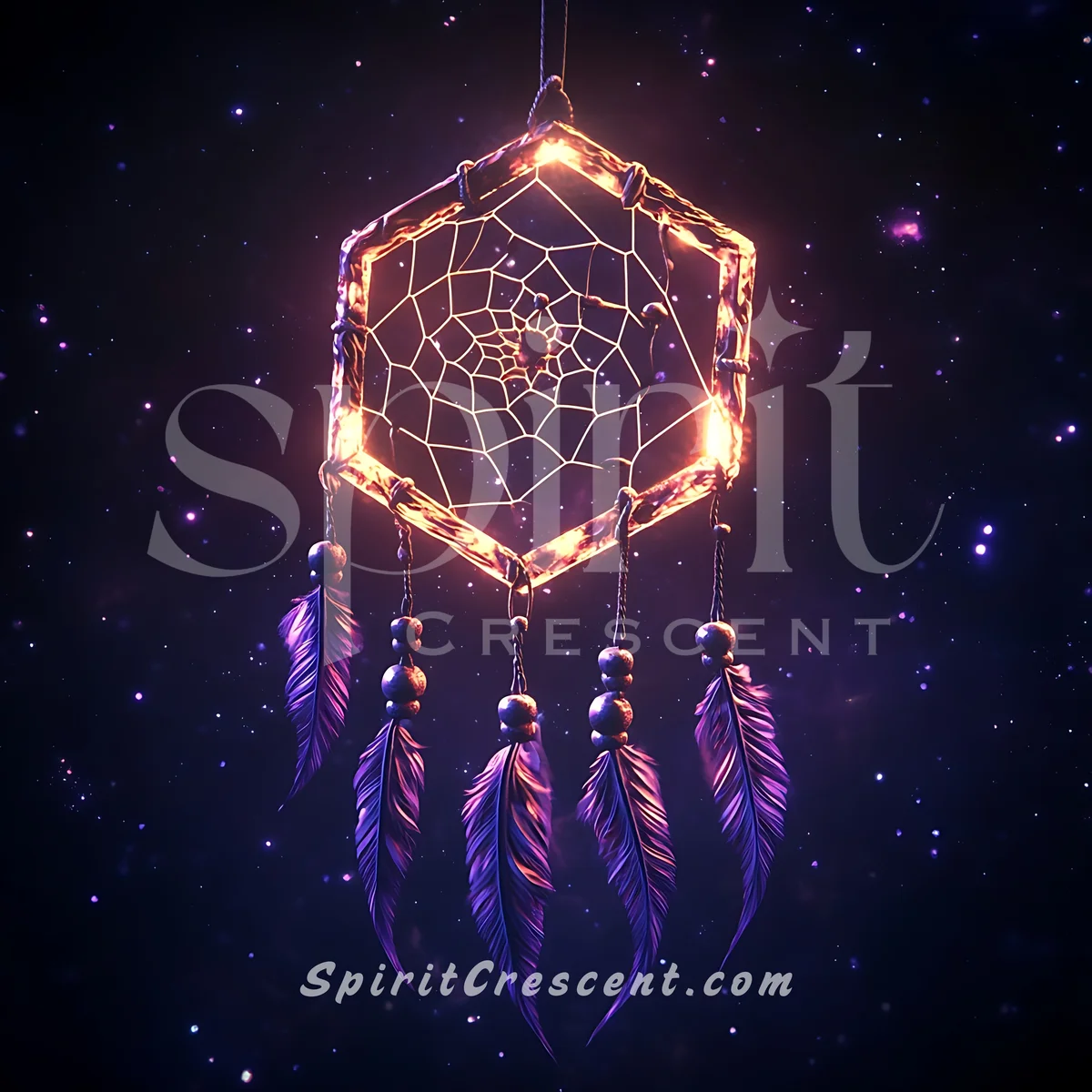 Celestial Dreamcatcher for Spirit Companion (Shielding, Soothing Energy)