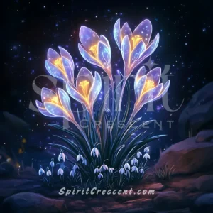 Spirit Companion Flower Offering, Ethereal Crocus Snowdrop (Tender Devotional)