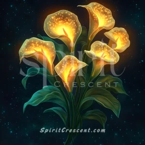 Celestial Calla Lily Blossom Present for Spirit Companion Arousing Tender Passionate Desirable
