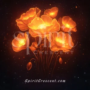 Radiant Poppy Flowers Blessing for Spirit Companion Seductive Passionate Captivating Yearning