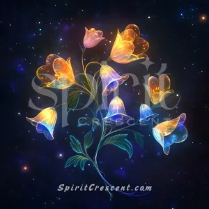 Celestial Balloon Bellflower Bouquet Present for Spirit Companion Sexual Tender Devoted Captivating
