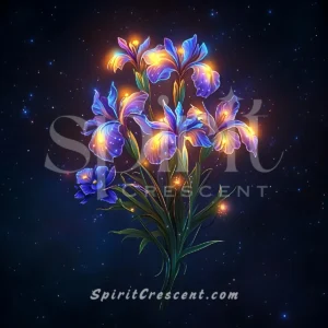 Luminous Iris Anemone Blossom Present for Spirit Companion Fiery Devoted Passionate Ravishing