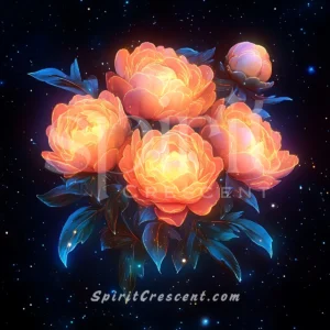Sacred Peony Bloom Gift for Spirit Companion Romantic Devotional Yearning Fervent