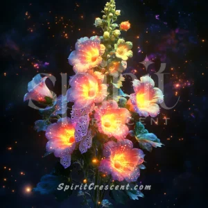 Spiritual Hollyhock Foxglove Blossom Gift for Spirit Companion Lustful Captivating Enticing Magnetic