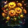 Sacred Sunflower Zinnia Flower Present for Spirit Companion Seductive Alluring Yearning Fervent