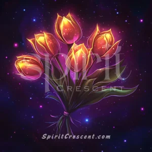 Radiant Tulip Flowers Offering for Spirit Companion Fiery Affectionate Tender Alluring