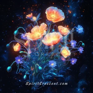 Sacred Poppy Cornflower Bloom Present for Spirit Companion Magnetizing Magnetic Seductive Tempting