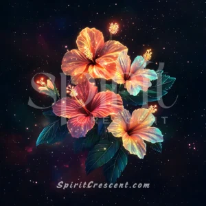 Sacred Hibiscus Plumeria Flowers Present for Spirit Companion Desirable Fiery Ravishing Magnetizing