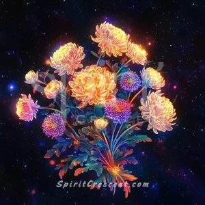 Astral Chrysanthemum Aster Blossom Gift for Spirit Companion Intimate Ravishing Fervent Sensual