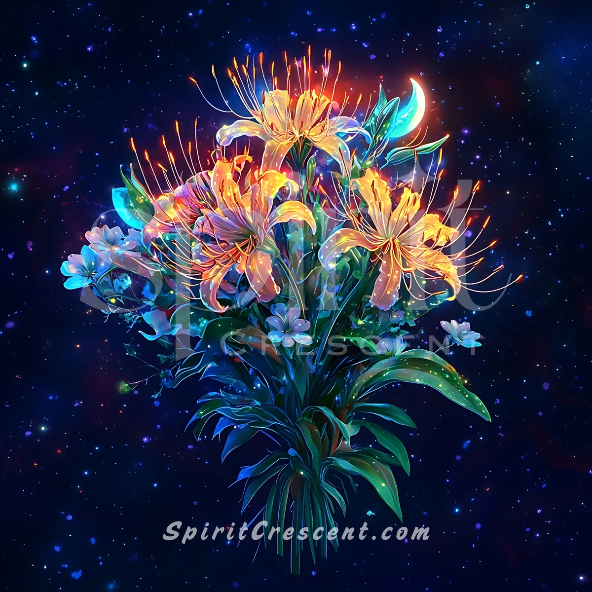 Spirit Companion Floral Gift - Fiery Red Roses and Jasmine Scent