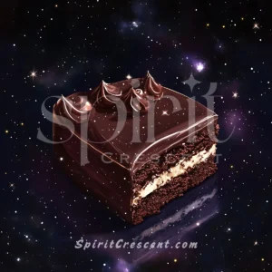 Luminous Chocolate Cake Slice Offering - Soothing Spirit Companion Gift