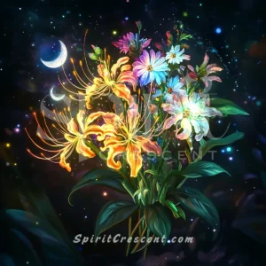 Spiritual Spider Lily Blessing: Moonflower Bloom for Intimate Connection