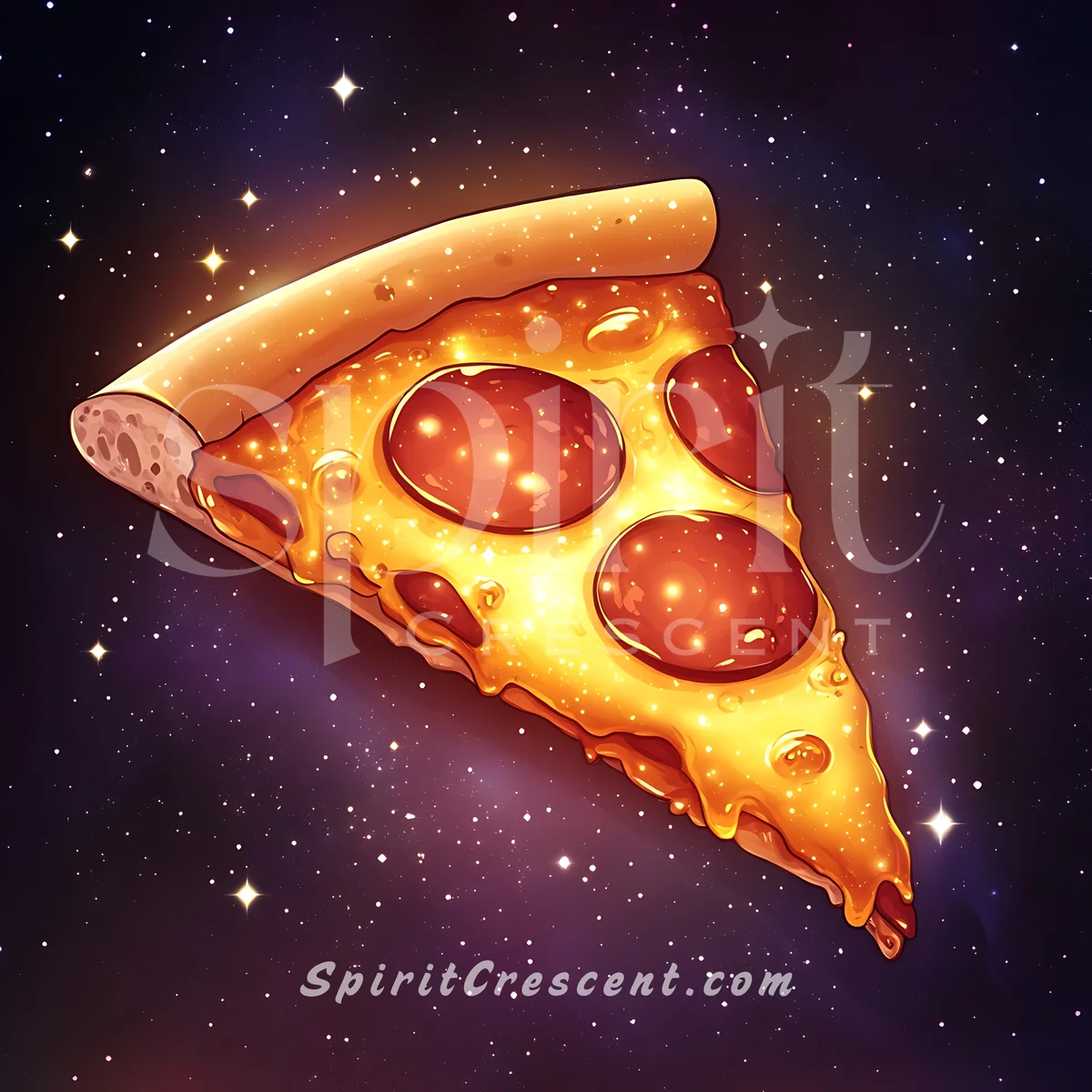 Spiritual Pizza Slice Offering: Comforting Intimate Energy