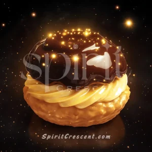 Luminous Chocolate Cream Puff Blessing: Soothing Spirit Offering