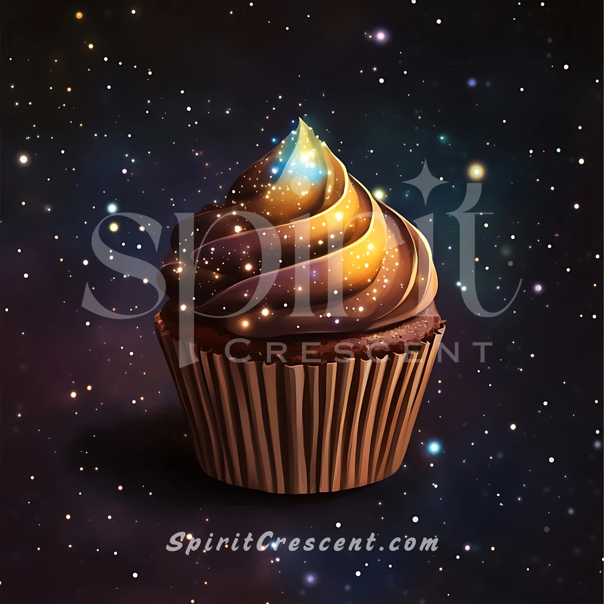 Celestial Chocolate Cupcake Blessing for Spirit Companion Lustful Fiery Yearning Relieving