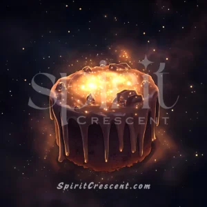 Celestial Chocolate Ganache Cake Gift for Spirit Companion Awakening Alluring Desire Nurturing