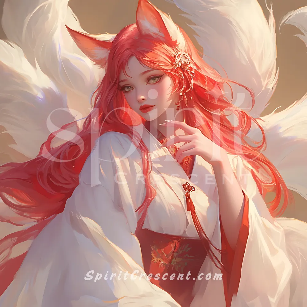 Kitsune Spirit Companion: Charisma and Stamina Boost (Personalized)